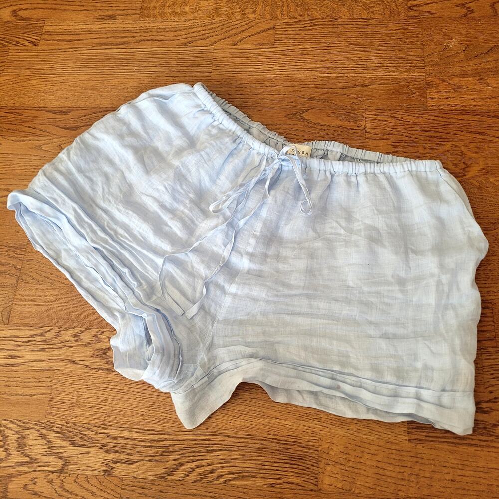 DISSH Kai Blue Ramie lightweight gauzy Shorts Sz 12